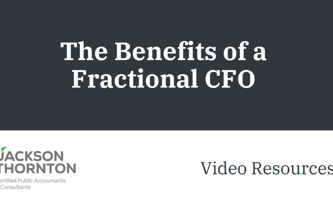 Benefits of a Fractional CFO