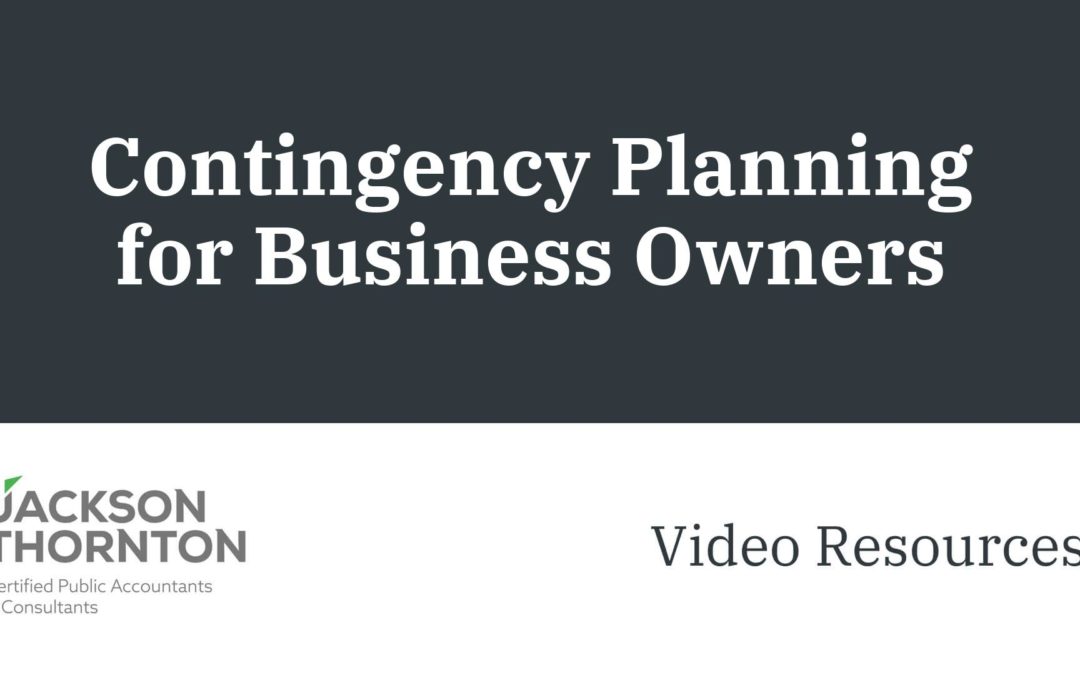 Contingency Planning for Business Owners