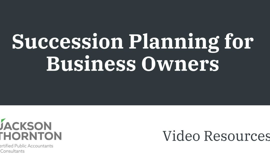 Succession Planning for Business Owners