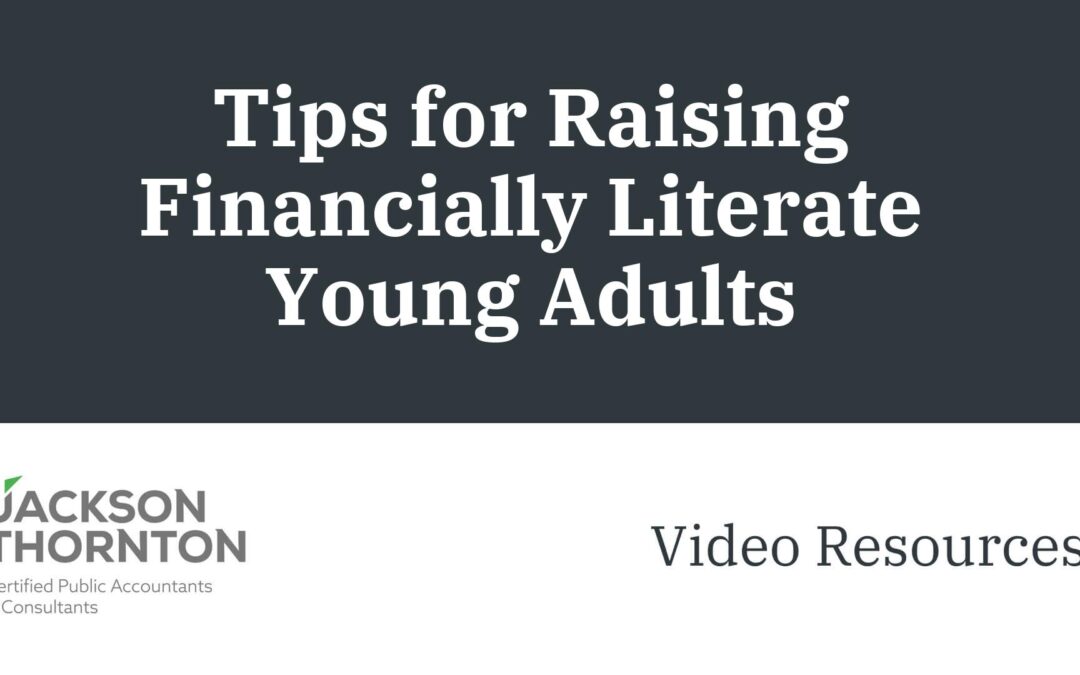 Tips for Raising Financially Literate Young Adults