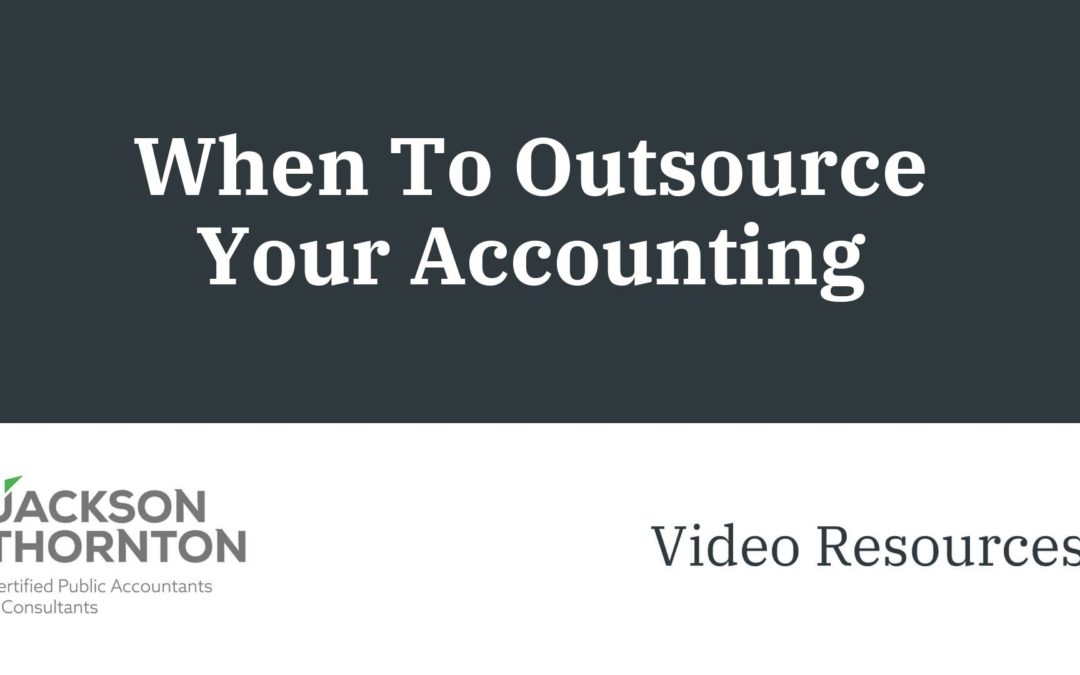 When To Outsource Your Accounting