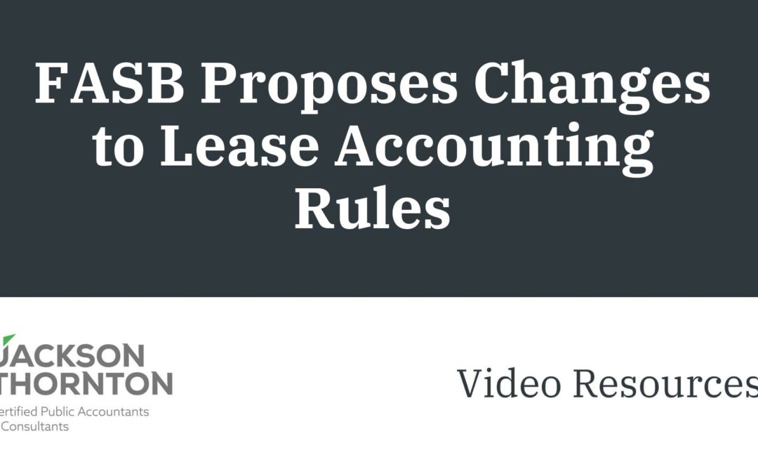 FASB Proposes Changes to Lease Accounting Rules